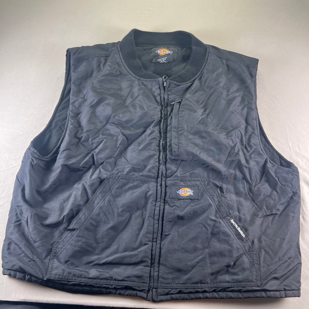 Dickies Mens Quilted Lining Nylon Workwear Vest Black XL RN20697